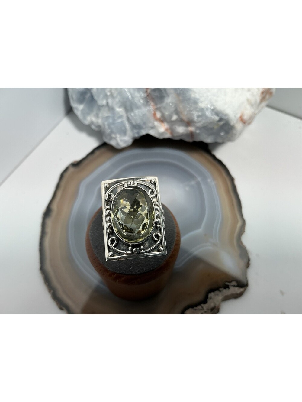 Nicky Butler RAJ LIMITED EDITION 925 Sterling Silver Lemon Quartz Sz. 9 Ring